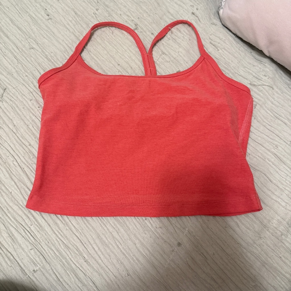 Beyond Yoga Coral Red Tank Crop Top